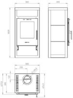 Justus Texas V 6 kW Stahl Schwarz/Keramik Grau – Eleganter Kaminofen mit Dauerbrandfunktion – Image 5